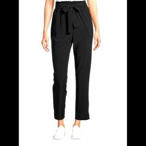 Paperbag Bow Tie High Waist Dress Pants